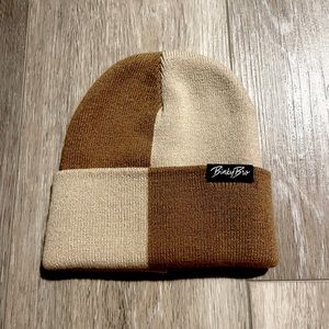 BinkyBro Beanie Brighton Block Brown Infant